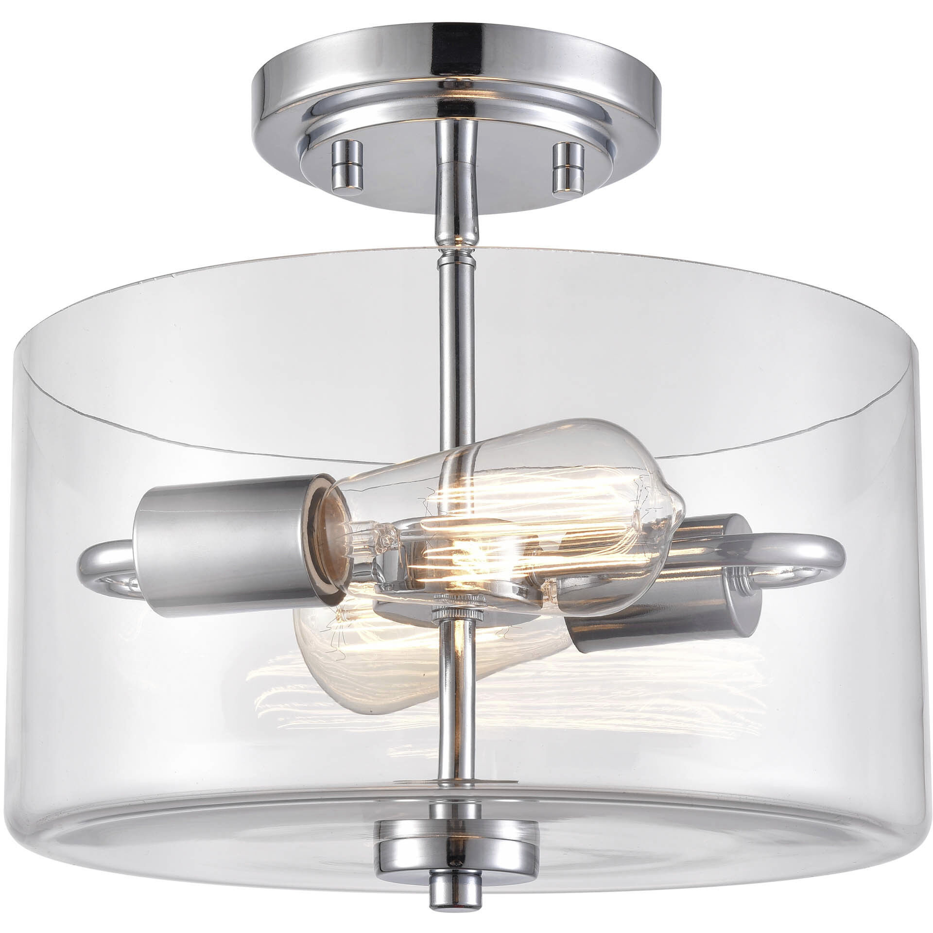 Verlana 2 Light 11 inch Chrome Semi-Flush Mount Ceiling Light